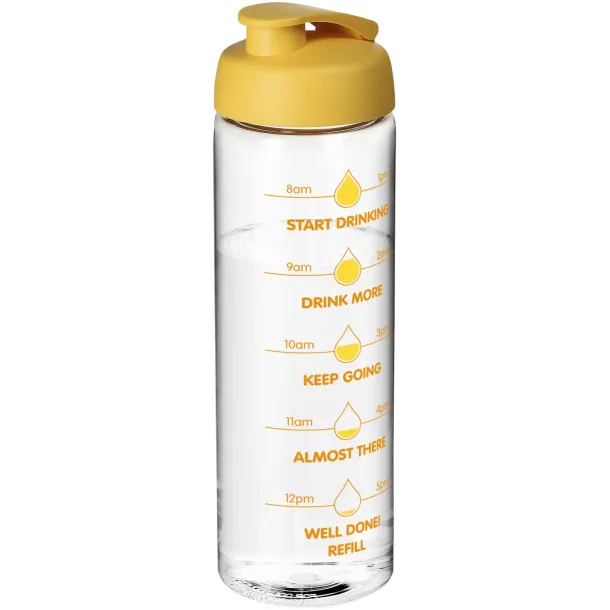 H2O Vibe 850 ml flip lid sport bottle White Yellow