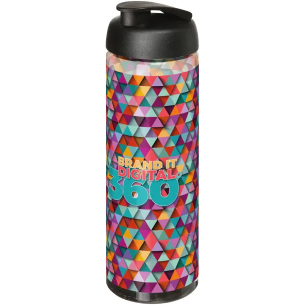 H2O Vibe 850 ml flip lid sport bottle Charcoal Solid black