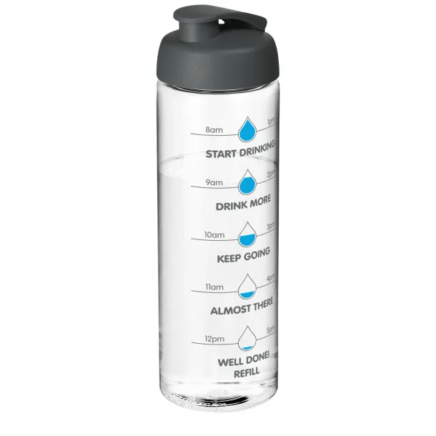 H2O Vibe 850 ml flip lid sport bottle - Unbranded White Grey