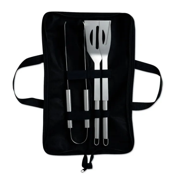 SHAKES 3 BBQ tools in pouch Black