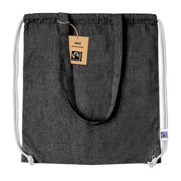 Nefra Fairtrade drawstring bag Black