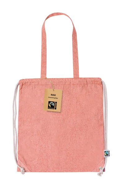 Nefra Fairtrade drawstring bag Red