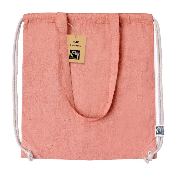 Nefra Fairtrade drawstring bag Red