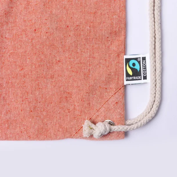 Nefra Fairtrade drawstring bag Red