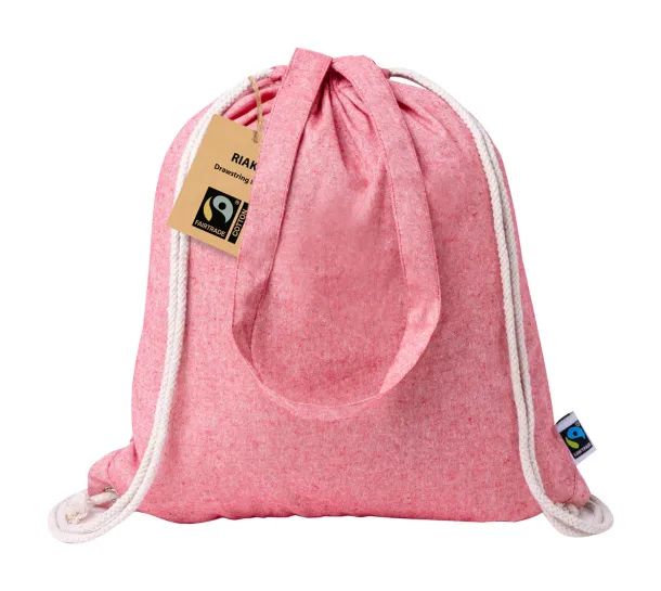 Nefra Fairtrade drawstring bag Red