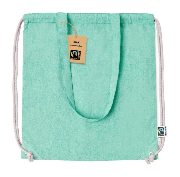 Riak fairtrade torba s vezicama Zelena