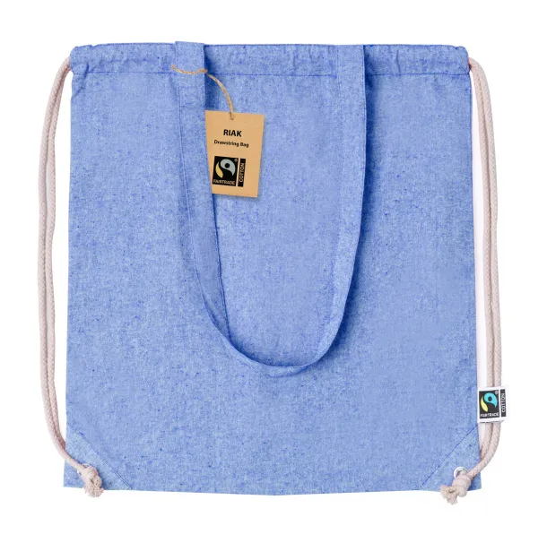 Nefra Fairtrade drawstring bag Blue