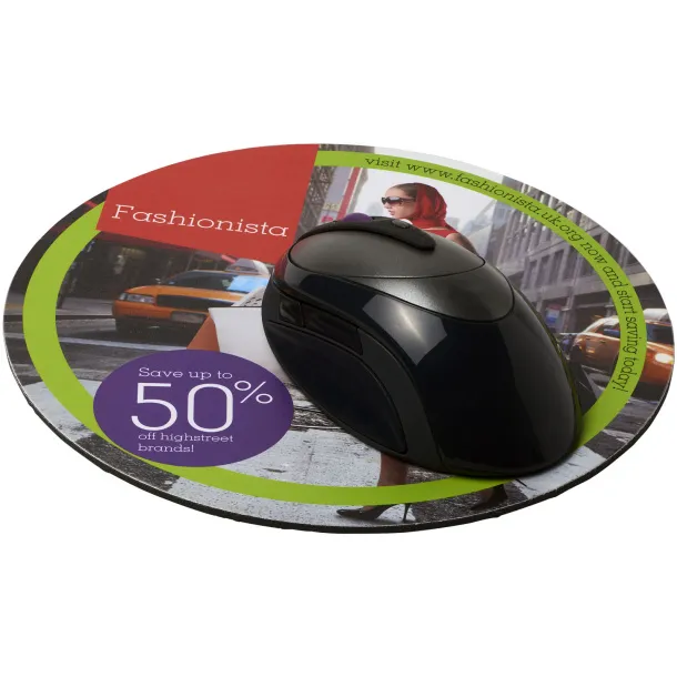 Q-Mat® round mouse mat - Q-Mat™ Solid black