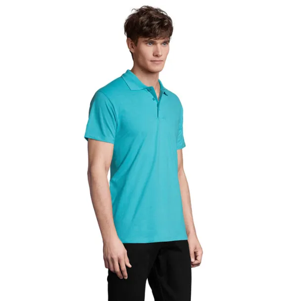 SPRING II MEN POLO-210g atoll blue