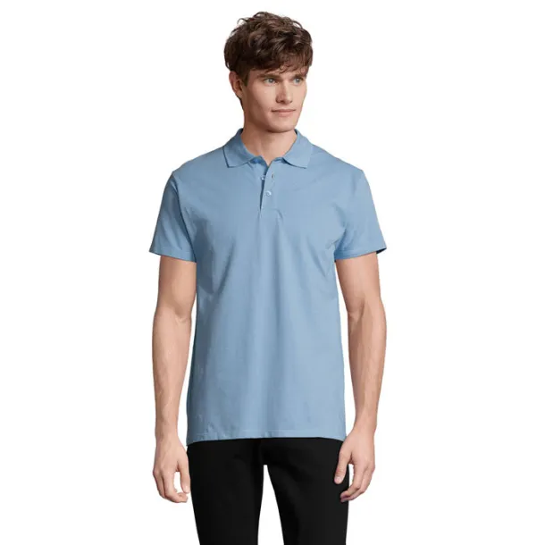 SPRING II MEN POLO-210g Sky blue