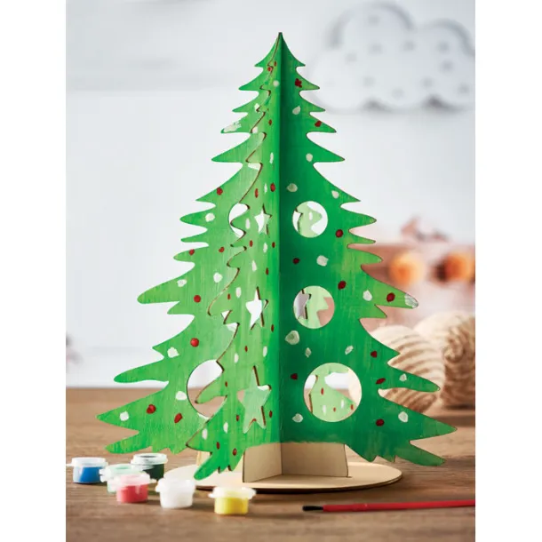 TREE AND PAINT DIY wooden Christmas tree Wood