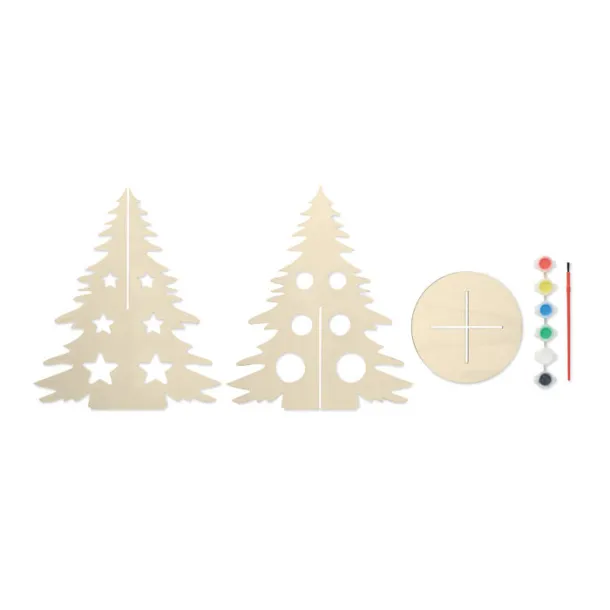 TREE AND PAINT DIY wooden Christmas tree Wood