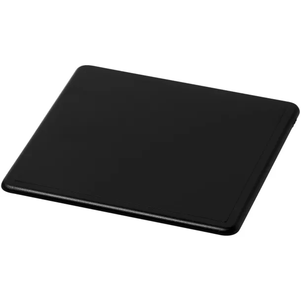 Terran square coaster with 100% recycled plastic - Unbranded Solid black