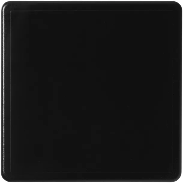 Terran square coaster with 100% recycled plastic - Unbranded Solid black