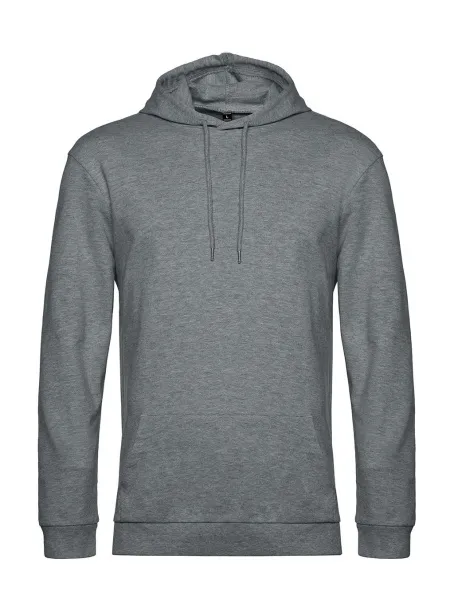  Unisex frotirni hoodie, 280 g/m² - B&C Heather Mid Grey