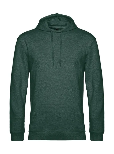  Unisex frotirni hoodie, 280 g/m² - B&C Heather Dark Green