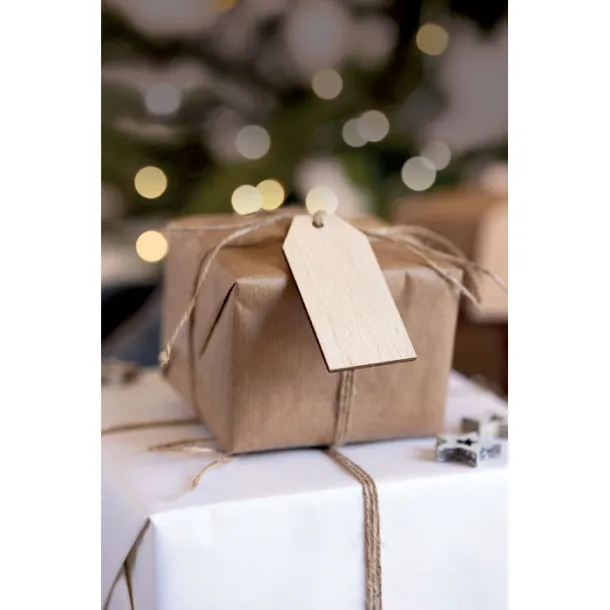ETIBAM Set of 6 wooden gift tags Wood