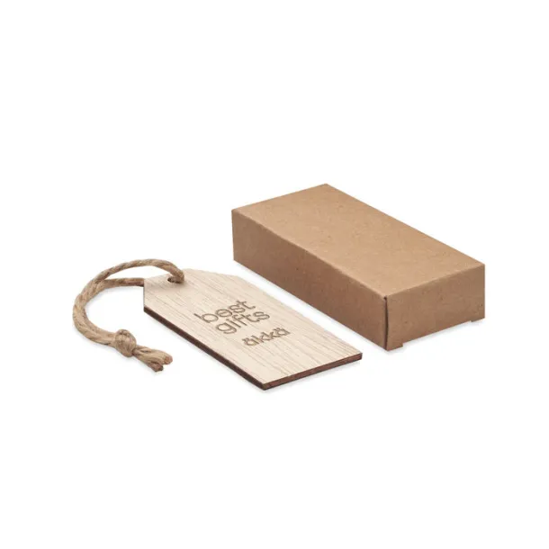 ETIBAM Set of 6 wooden gift tags Wood