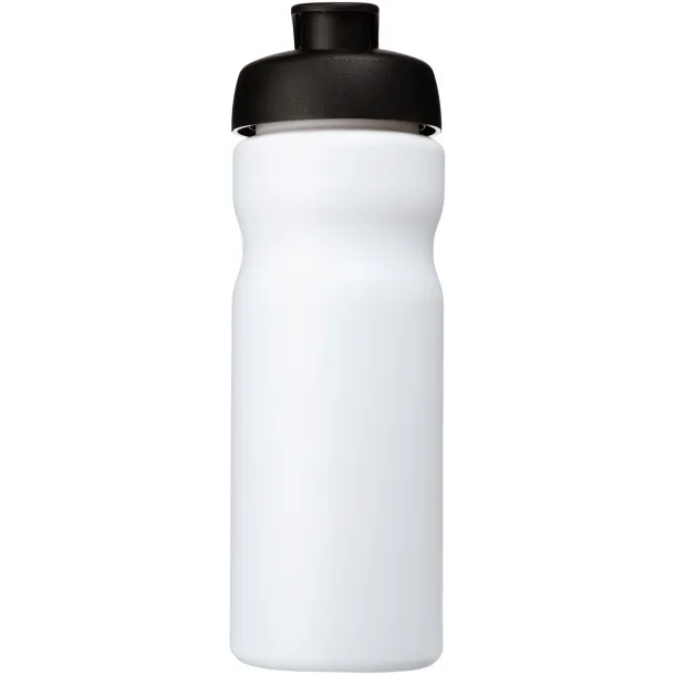 Baseline® Plus 650 ml flip lid sport bottle - Unbranded White Solid black