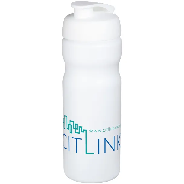 Baseline® Plus 650 ml flip lid sport bottle - Unbranded White