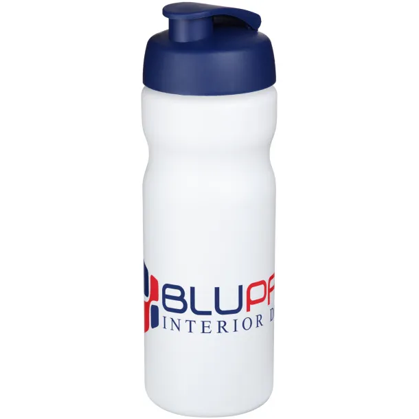 Baseline® Plus 650 ml flip lid sport bottle - Unbranded White Blue