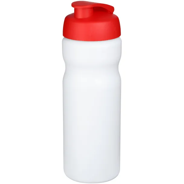 Baseline® Plus 650 ml flip lid sport bottle - Unbranded White Red