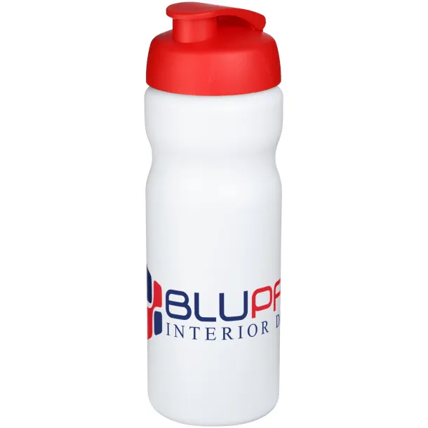 Baseline® Plus 650 ml flip lid sport bottle White Red