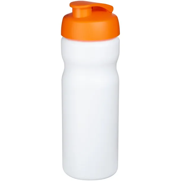 Baseline® Plus 650 ml flip lid sport bottle - Unbranded White Orange