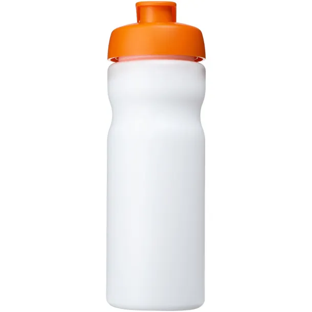 Baseline® Plus 650 ml flip lid sport bottle - Unbranded White Orange