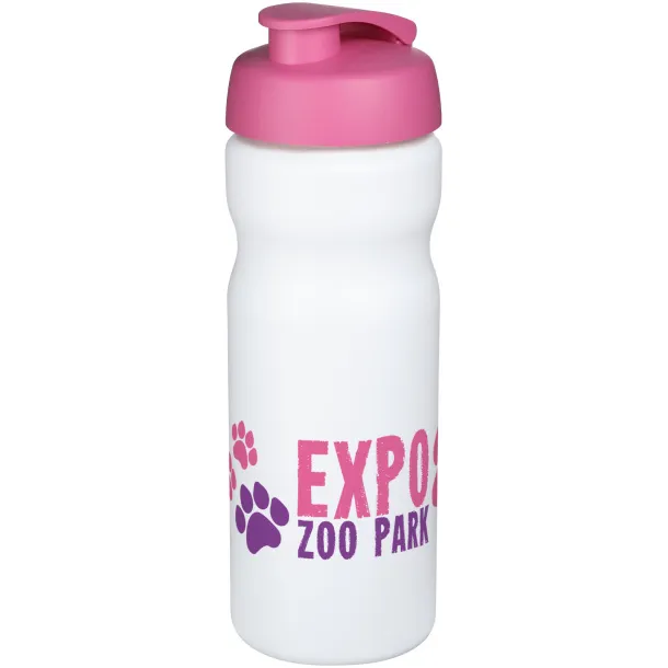 Baseline® Plus 650 ml flip lid sport bottle White Transparent pink