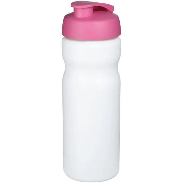 Baseline® Plus 650 ml flip lid sport bottle - Unbranded White Transparent pink