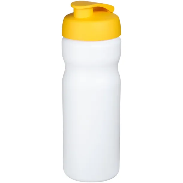 Baseline® Plus 650 ml flip lid sport bottle - Unbranded White Yellow