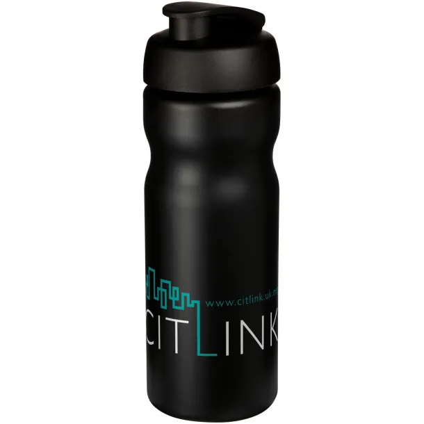 Baseline® Plus 650 ml flip lid sport bottle Solid black