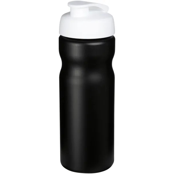 Baseline® Plus 650 ml flip lid sport bottle Solid black White