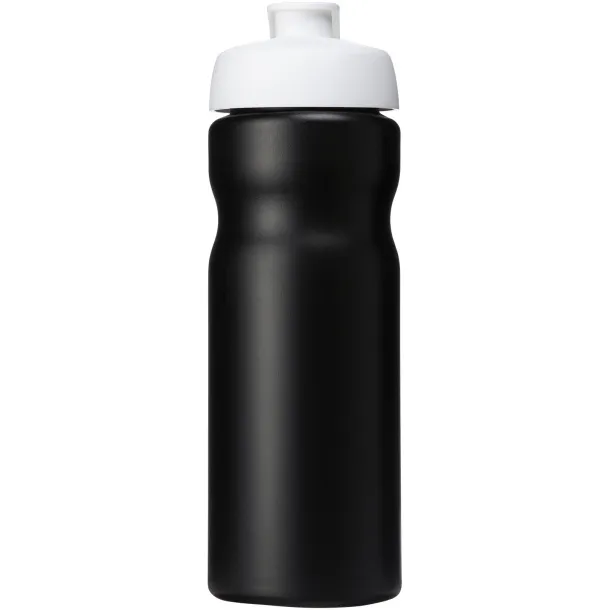 Baseline® Plus 650 ml flip lid sport bottle Solid black White