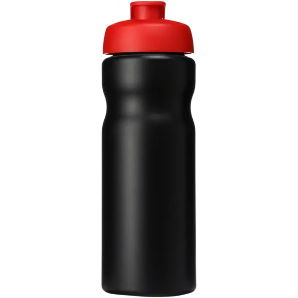 Baseline® Plus 650 ml flip lid sport bottle Solid black Red