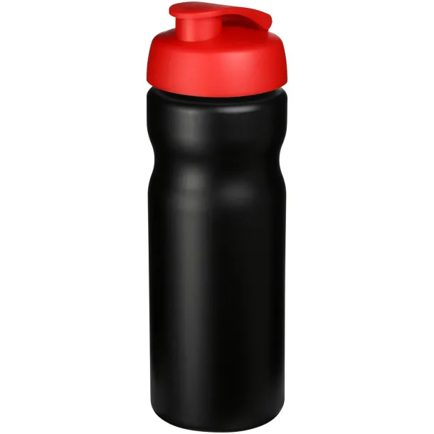 Baseline® Plus 650 ml flip lid sport bottle Solid black Red