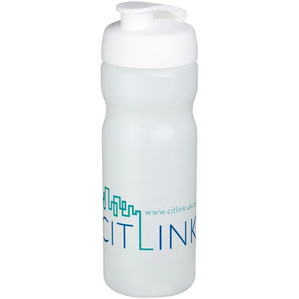 Baseline® Plus 650 ml flip lid sport bottle - Unbranded White White