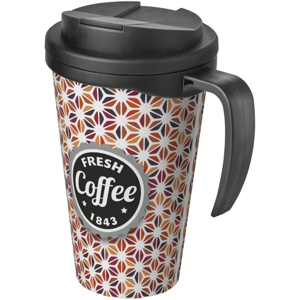 Brite-Americano Grande 350 ml mug with spill-proof lid - Unbranded Solid black Solid black