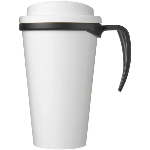 Brite-Americano Grande 350 ml mug with spill-proof lid Solid black White