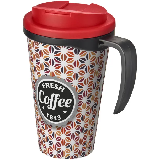 Brite-Americano Grande 350 ml mug with spill-proof lid Solid black Red