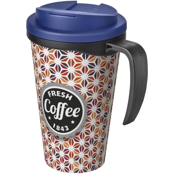 Brite-Americano Grande 350 ml mug with spill-proof lid - Unbranded Solid black Blue