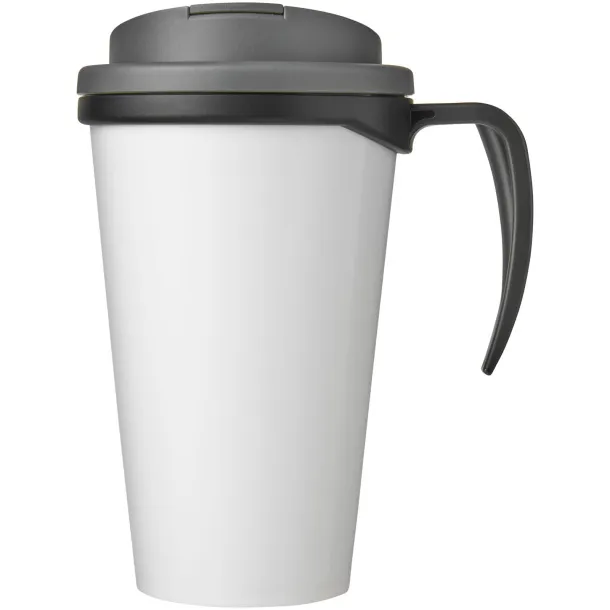 Brite-Americano Grande 350 ml mug with spill-proof lid Solid black Grey