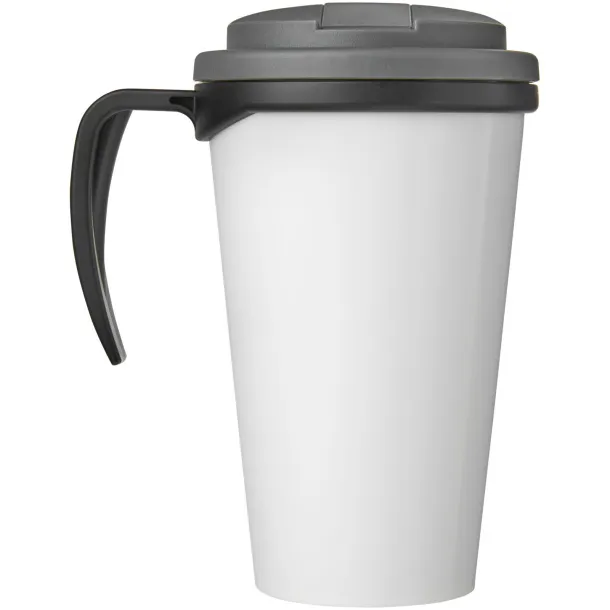 Brite-Americano Grande 350 ml mug with spill-proof lid Solid black Grey