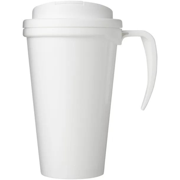 Brite-Americano Grande 350 ml mug with spill-proof lid - Unbranded White