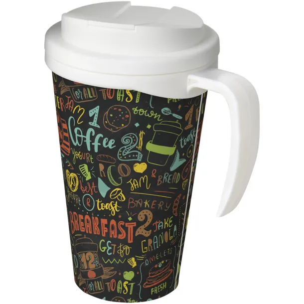 Brite-Americano Grande 350 ml mug with spill-proof lid - Unbranded White