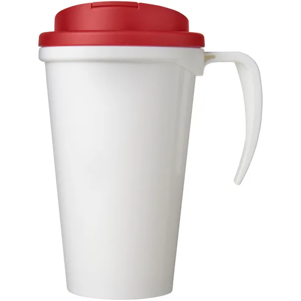 Brite-Americano Grande 350 ml mug with spill-proof lid - Unbranded White Red