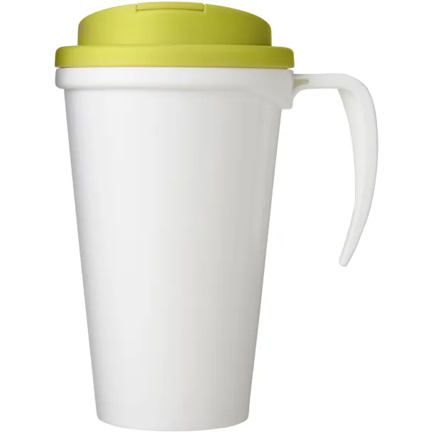 Brite-Americano Grande 350 ml mug with spill-proof lid - Unbranded White Lime