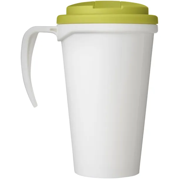 Brite-Americano Grande 350 ml mug with spill-proof lid - Unbranded White Lime