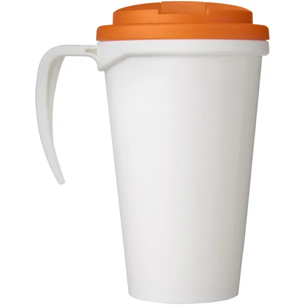 Brite-Americano Grande 350 ml mug with spill-proof lid - Unbranded White Orange